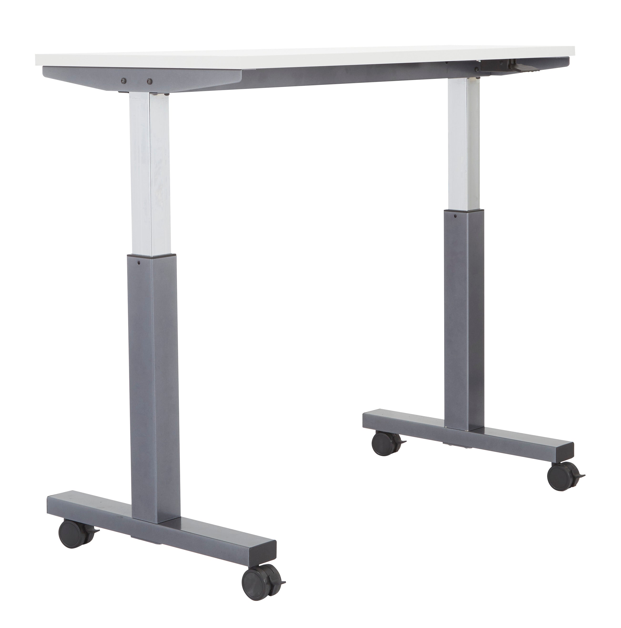 HT ADJ TBLE 2/CTNS GRY TOP/TITANIUM BASE 48X24 KD
